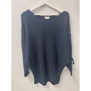 Umgee Knit Sweater Boat Neck Long Sleeve Pullover Casual Top Size S